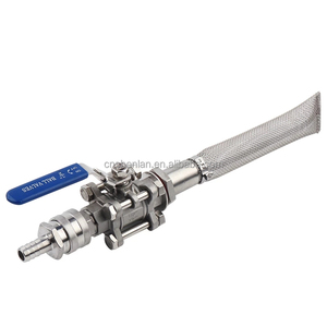 Kit de vanne à boisseau sphérique sans soudure en acier inoxydable 3 pièces BSP/NPT 1/2" pour brassage maison avec raccord rapide et embout cannelé pour tuyau - Product Image 5