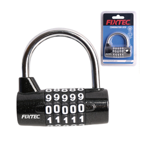 Serrure à combinaison en zinc FIXTEC de qualité industrielle et DIY avec roues à code à 5 chiffres, support OEM personnalisable FHLK46P PASSWORD L - Product Image 1
