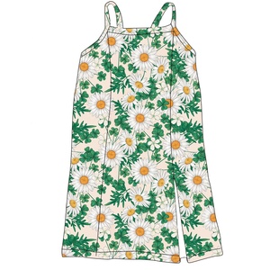 Robe à volants imprimée ODM en gros, dos nu, pour petites filles, modèles de jupes et de robes pour bébés et enfants - Product Image 2