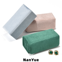 Boîte à bijoux rectangulaire en velours, petite, pour la vente en gros, mini-organisateur de luxe avec fermeture magnétique, personnalisable avec logo, pour bagues et boucles d'oreilles