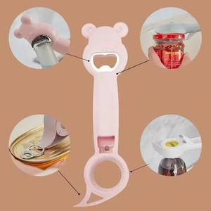 4 in 1 귀여운 곰돌이 병따개, 다기능 캔/병/맥주 오프너, PP 플라스틱 합금 병따개, 맞춤형 로고 주방용품 - Product Image 3