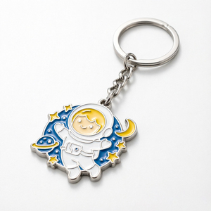 Llavero Metálico de Aleación de Zinc con Esmalte Suave Multicolor Personalizado al por Mayor, Diseño <span class=keywords><strong>Explorador</strong></span> Espacial, para Promociones Educativas STEM - Product Image 2