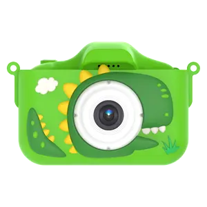 YYTech mignon dinosaure 4000W HD double objectif Selfie 1080P vidéo jouets 2 pouces affichage numérique enfants appareil photo instantané pour enfants 3 à 6