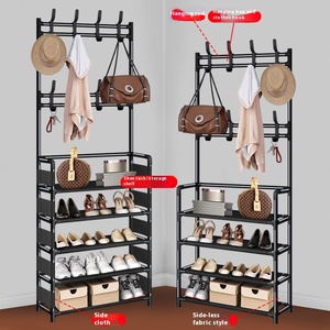 Appendiabiti da terra multifunzionale all'ingrosso con ripiani multipli per scarpe, design semplice in metallo per soggiorno - Product Image 2