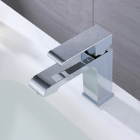 Robinet de lavabo de salle de bain moderne à poignée unique et à trou unique en laiton massif certifié CUPC