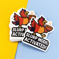 Étiquette adhésive personnalisée, conception de logo, impression résistante aux UV, autocollant en vinyle PVC imperméable, découpe à la forme, autocollants personnalisés