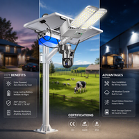 Lampu Jalan Tenaga Surya dengan Kamera 4G WiFi IP65 LED DC Lampu Luar Ruangan