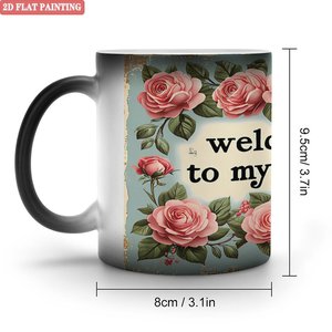 Heat Transfer Blank <b>Ceramic</b> <b>Mug</b> Frosted Black 11oz Color Changing Gift Cup - Product Image 1