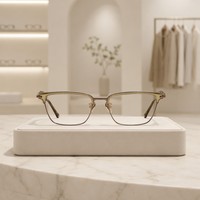 Montures de lunettes OEM ODM faites à la main en acétate et titane IP, style Clubmaster, montures optiques, lunettes Browling, style designer, lunettes Cazal