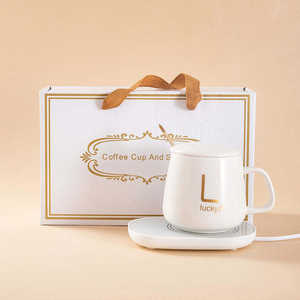 ギフトボックスセラミックカップセット自己加熱マグ温度制御スマート電気コーヒーマグヒーターカップウォーマーコーヒーコースターウォーマー - Product Image 6