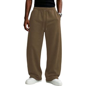Pantalon de jogging ample pour homme, 100 % coton, décontracté, taille haute, avec cordon de serrage, poches profondes, respirant, infroissable - Product Image 5