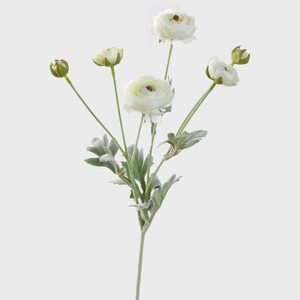 Nueva Llegada Venta Caliente <span class=keywords><strong>6</strong></span> Cabezas Seda Ranunculus Flor Flocado Tallo Artificial Luz Rosa Té Rosa - Product Image 6