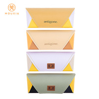 Étui de rangement pliable pour lunettes de soleil en cuir PU, style rétro artisanal, portable et anti-pression