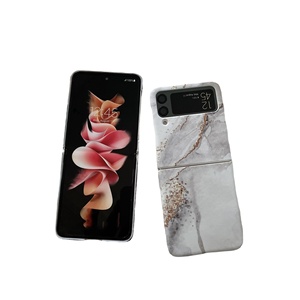 <span class=keywords><strong>Coque</strong></span> de téléphone pliante en marbre de mode rétro INS pour Samsung pour Galaxy <span class=keywords><strong>ZFlip</strong></span> 3 4 PC avec sens de la protection - Product Image 1
