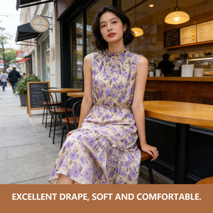 Ventes directes d'usine à bas prix de robes en coton de soie de 16 mm personnalisées avec des motifs floraux de style campagnard - Product Image 2