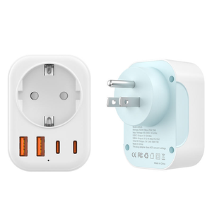 Multiprise murale multifonctionnelle OL Factory Direct avec protection, convertisseur de prise <span class=keywords><strong>EU</strong></span>, 2 ports de sortie, 16A - Product Image 2