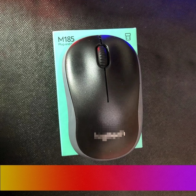Logitec M185 Wireless Mouse USB Gaming Office Laptop Desktop Computer Left Right Hand Compact Ambidextrous 2.4GHz Swift Grey