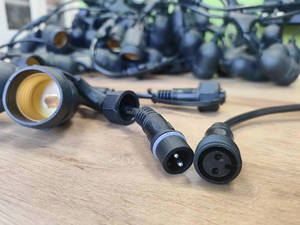 Soket gantung kelas komersial S14 putih hangat 2200K 2700K E26 E27 lampu tali Festoon dasar - Product Image 4