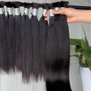 ผมแท้แบบตรงสำหรับถักเปีย 100% เวอร์จิ้นแฮร์ สีดำธรรมชาติ แบบดับเบิ้ลดรอน ไม่มีตะเข็บต่อผม - Product Image 1