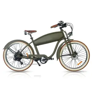 2022快速交货bafang 48v 500w电机复古复古双弹簧悬架叉电动城市自行车/电动通勤自行车