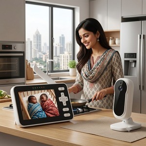 Monitor de Bebé con Video KT4312H de 4 Pulgadas, Sin Conexión WiFi, Cámara de 720P, Batería Recargable de 2500 mAh, Recordatorio de Alimentación VOX, Temperatura Ambiente - Product Image 1