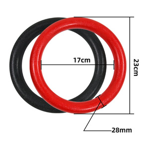 Anneaux de gymnastique Aimeili, diamètre 28 mm, rouge et noir, équipement de fitness intérieur/extérieur pour enfants et adultes - Product Image 1