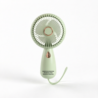 Ventilateur portable LED rechargeable avec trois vitesses et batterie intégrée pour usage hôtelier