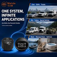 Malide Private Label TPMS MLD-B28+MLD-R10 4 capteurs externes + écran TFT, emballage personnalisé avec logo, MOQ 1 pièce, stock en gros