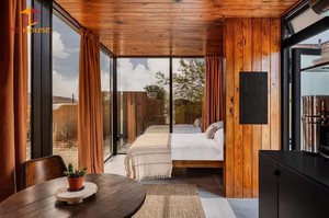Cabane <span class=keywords><strong>de</strong></span> villégiature européenne modulaire haut <span class=keywords><strong>de</strong></span> gamme pour hôtel, entièrement meublée, hébergement portable <span class=keywords><strong>de</strong></span> luxe, tailles personnalisables - Product Image 2