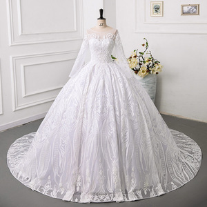 AL1806 2024 Vente chaude Robe de mariée personnalisée en dentelle, Robe de mariée blanche élégante, Robe de bal, Robe de mariée <span class=keywords><strong>civile</strong></span> - Product Image 1