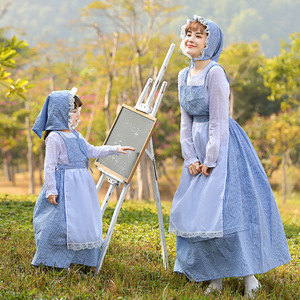 Costume de jeu XJ : Style paysanne française à carreaux, léger et frais, mode rurale - Product Image 1