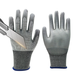 Guantes Resistentes a Cortes con Palma Reforzada, para Hombre y Mujer, Ambidiestros, Recubiertos de Poliéster y <span class=keywords><strong>PU</strong></span>, que Absorben la Humedad, 26 cm, para Trabajos de Pulido - Product Image 1