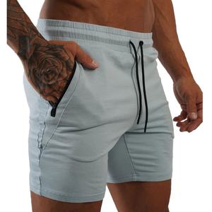 กางเกงขาสั้นผ้าฝ้ายสำหรับผู้ชาย ใส่เล่นกีฬา วิ่ง ออกกำลังกาย ระบายอากาศ ซับเหงื่อ ผ้าเฟรนช์เทอร์รี่ ปักลาย ขายส่ง - Product Image 4