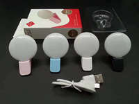 Mini lampe à selfie pour téléphone, pince à selfie portable réglable à 3 niveaux de luminosité sur anneau lumineux, lumière de téléphone portable rechargeable par USB