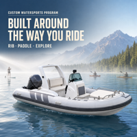 Bateau pneumatique rigide en PVC personnalisé, fond en V profond, console de siège, personnalisation OEM, emballage pour détaillants et distributeurs maritimes