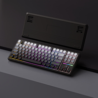 New IP87 USB Type-C Wired Membrane Keyboard Mechanical Feel 87 Keys Rollover RGB Backlit Plastic Gaming Desktop Office Typing