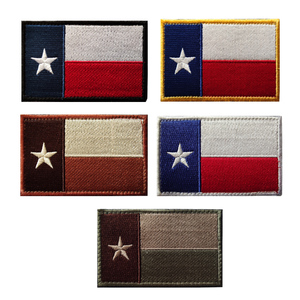 Écusson brodé multicolore drapeau américain Texas avec fixation auto-agrippante - Product Image 2