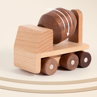Coche de Policía de Madera de Simulación, Excavadora de Cemento, Camión de Bomberos, Juguete Infantil, Certificado EN71, Material MDF