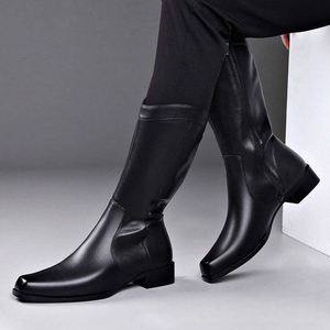 Men's Winter Ankle Work <b>Boots</b> Outdoor British Style Round Toe Leather Waterproof Breathable Fashionable Non Slip Warm <b>Boots</b> - Product Image 6