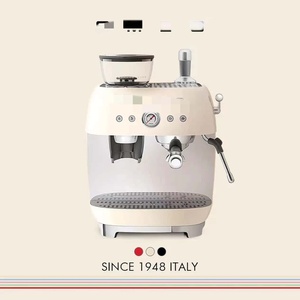Machine à café expresso rétro de style italien avec jauge intégrée, mousseur à lait, pour barista à domicile, modèle EGF03 - Product Image 2