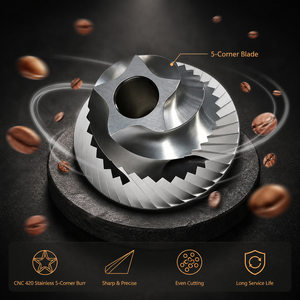 Molinillo de Café Manual Curvo con Doble Rodamiento, Alta Concentricidad, Molienda Uniforme, Fresas de Acero CNC 420, Café Especial, Venta al por Mayor - Product Image 4