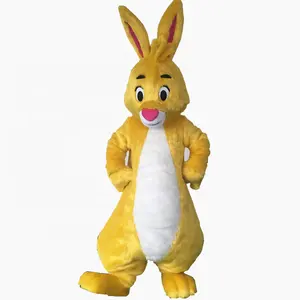 Nouveau style costume De lapin De Pâques/jaune costume de mascotte de lapin