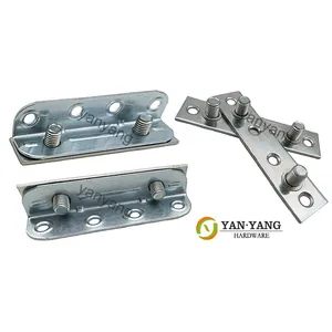 Yanyang durable angle iron sofa bed connecting rail brackets galvanized furniture connector hinges clamp