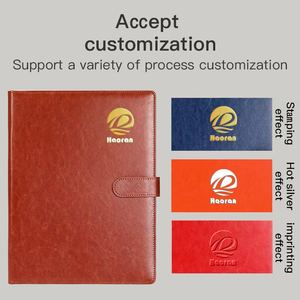 A4 personalizable Business Manager Clip Portafolio Durable PU Funda de cuero Carpeta de documentos con portapapeles y calculadora - Product Image 2