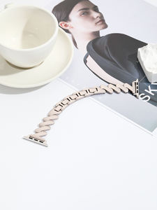 สายนาฬิกาโลหะระบายอากาศปรับได้สร้อยข้อมือสตรีแฟชั่นปรับแต่งเครื่องประดับแสงดาวสำหรับแอปเปิ้ลวอทช์ซีรีส์<span class=keywords><strong>7</strong></span> - Product Image 3