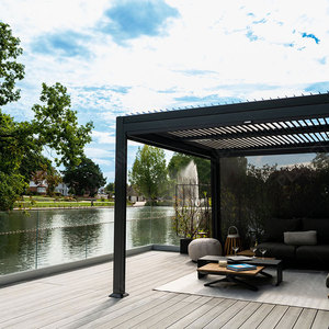 Pérgolas motorizadas inteligentes Bioclimatica Para Exterior Louver Led Pérgola Gazebo Material Techo Pérgolas de aluminio para uso en Terraza - Product Image 3