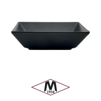 Plat de service carré en grès noir Boston / Tokyo 13 × 13 cm M1934