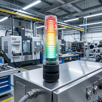 Feux de signalisation pour machines-outils avec couvercle en PC pare-balles haute résistance ONN-M4A, feux d'avertissement multicouche multicolores RYGBW