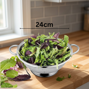 Cesta coladora de acero inoxidable con asas, multifunción, para lavar y escurrir verduras y frutas en la cocina - Product Image 5