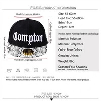 Cappello Snapback Personalizzato all'Ingrosso, Cappellino da Baseball con Visiera Piatta e Ricamo di Lettere, Stile Hip Hop Unisex per Uomo e Donna, Streetwear